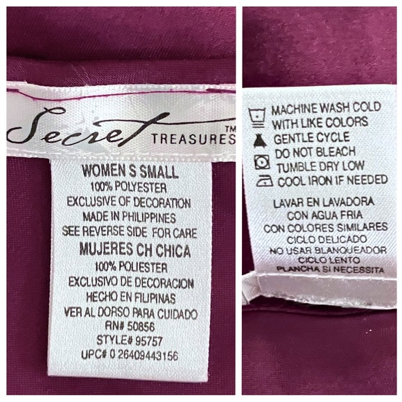 Vintage Y2K Maroon Purple Satin Cami Going Out Top Lace Small Fairycore Lingerie - Picture 8 of 9